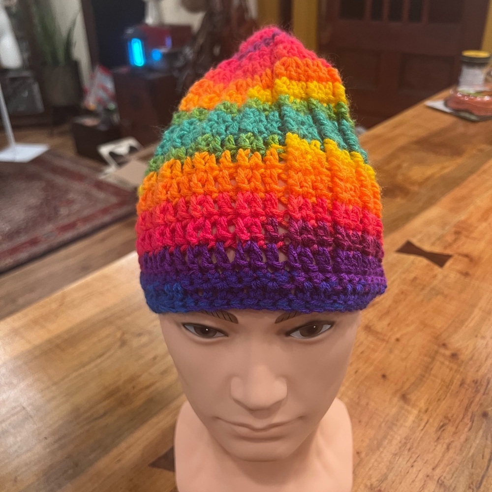 Unk Multicolor Crochet Beanie